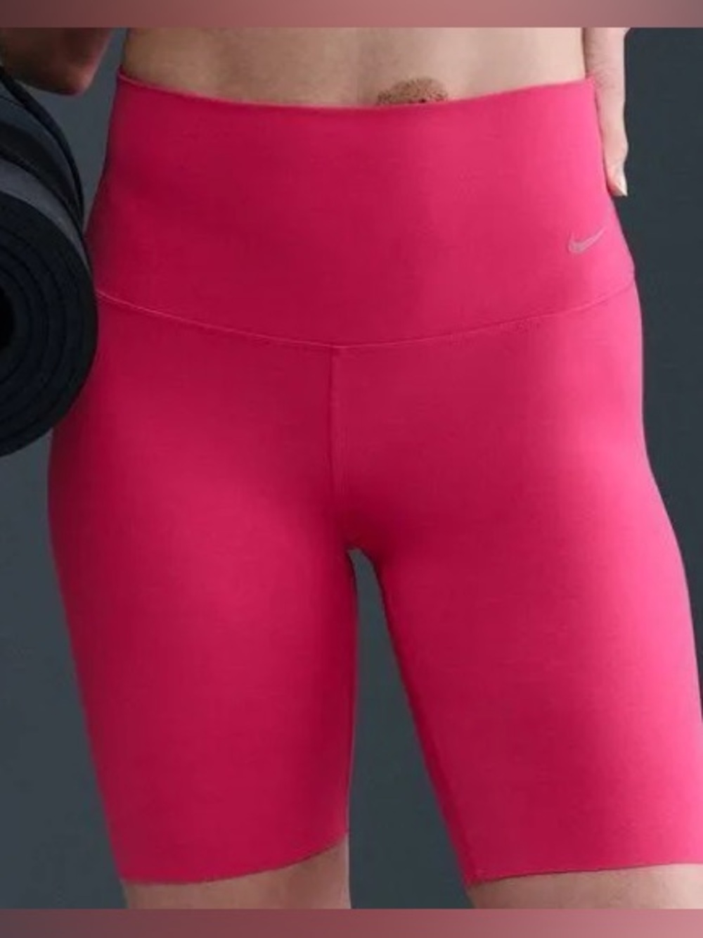 NWT! Nike Dri-Fit High-Waist Zenvy 8 inch Shorts Hot Pink Size Medium